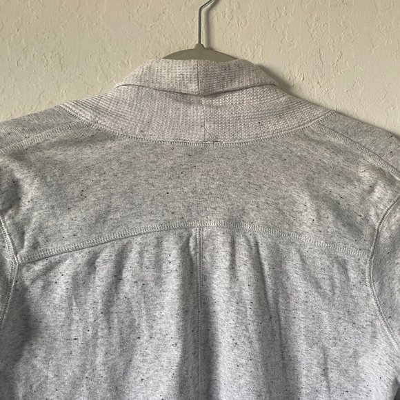 Talbots Womens Cardigan Speckled White Size SP Petite Waffle Knit Minimalist - Picture 7 of 11